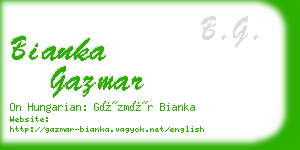 bianka gazmar business card